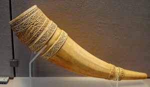 Antique ivory horn.