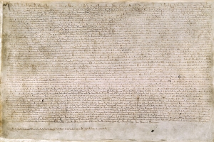 A copy of the original Magna Carta, British Library.