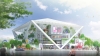 A rendering of Shigeru Ban's design for the Tainan Museum of Fine Arts.