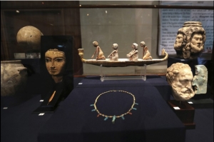 Repatriated historical objects on display at the Egyptian Museum, Cairo.