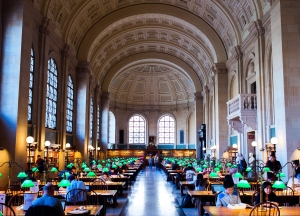The Boston Public Library.