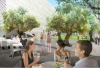 A rendering of the Broad&#039;s outdoor plaza.