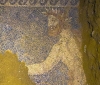 A section of the recently discovered floor mosaic.
