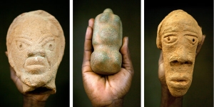 Three objects that were offered for sale by an antiquities dealer in Mali
