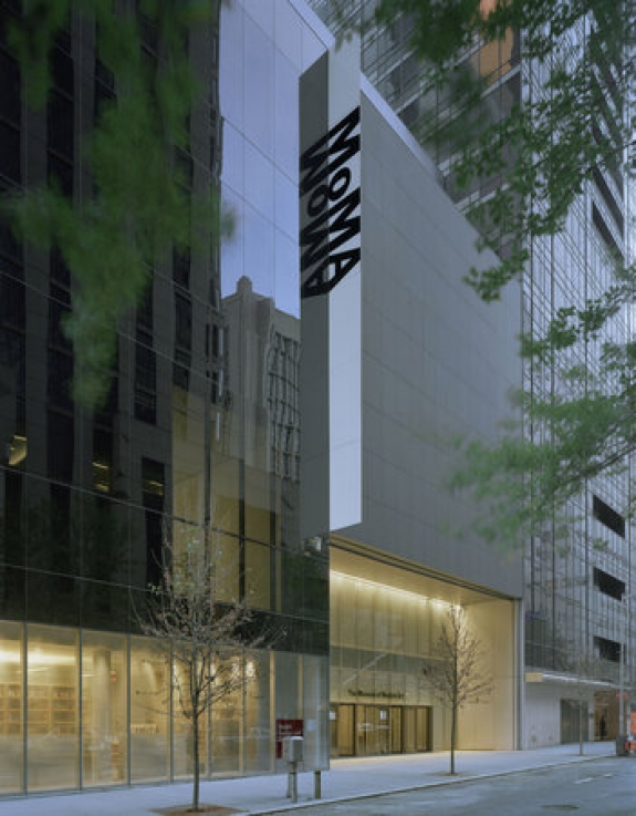 The exterior of the Museum of Modern Art. Volkswagen AG and the Museum of Modern Art announced a two-year, multi-million-dollar partnership. 