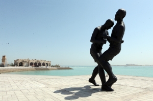 A sculpture installed in Doha by Qatar Museums.