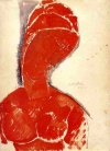 Amedeo Modigliani's 'Female Bust in Red (detail),' 1915.