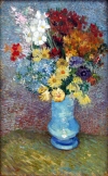 Vincent van Gogh's 'Flowers in a Blue Vase,' circa 1889-1890.