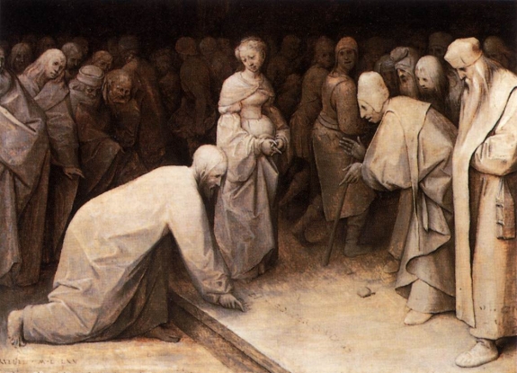 &#039;Christ and the woman taken in adultery&#039; by Pieter Bruegel the Elder.