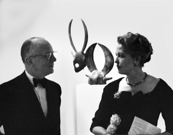 Philanthropists and art collectors John and Dominique de Menil.