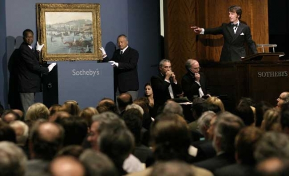 An auction at Sotheby&#039;s.
