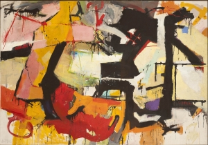 Audrey Flack &quot;Abstract Force: Homage to Franz Kline,&quot; 1951-52. Oil on canvas, 50 x 72 inches. Signed lower left: &quot;Audrey Flack.&quot; 