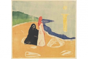 Edvard Munch&#039;s &#039;Two Women on the Shore,&#039; 1898 (printed circa 1917 or later).