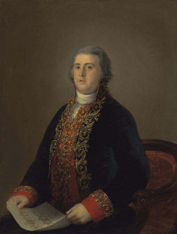 A portrait of Don Juan Lopez de Robredo, the court embroiderer to King Carlos IV of Spain, (1790&#039;s) by Goya. It will be offered by Christie&#039;s International in its Dec. 6 sale of Old Master paintings in London. 