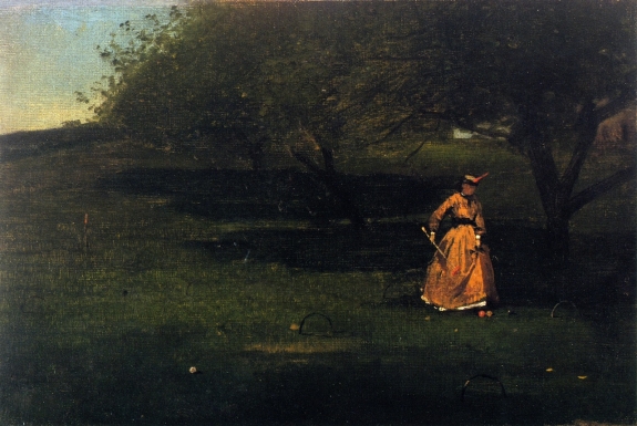 Winslow Homer&#039;s &#039;Croquet Player,&#039; circa 1865.