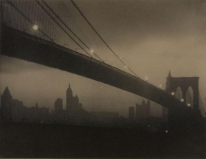 The collection includes works by Karl Struss. Pictured: Struss&#039; &#039;Brooklyn Bridge - Nocturne,&#039; 1912.