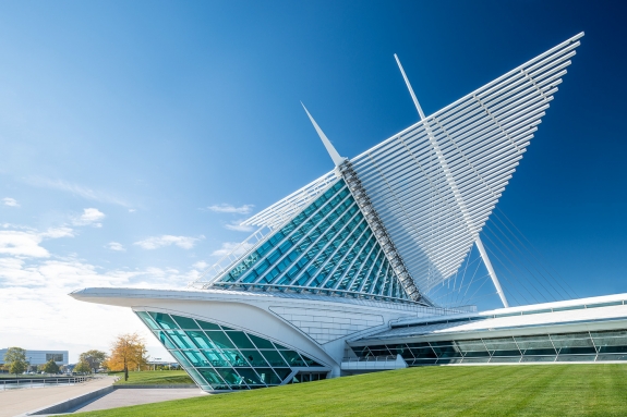 A rendering of the Milwaukee Art Museum.