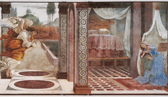 Sandro Botticelli&#039;s &#039;The Annunciation of San Martino alla Scala,&#039; 1481.