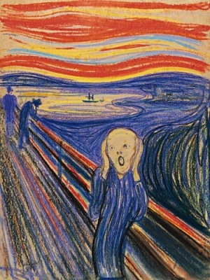 &quot;The Scream&quot; by Edvard Munch, one of four versions of the composition by the Norwegian artist. 