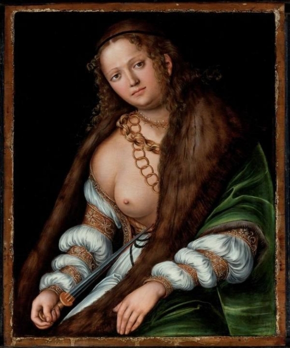 Lucas Cranach&#039;s &#039;Lucretia,&#039; circa 1509.