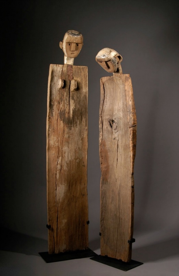 Sukuma, Tanzania, Guardian Post, pair, circa 1900.