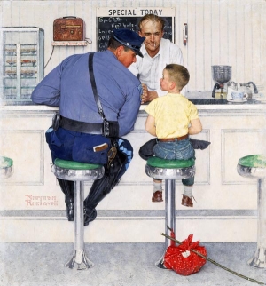 Norman Rockwell&#039;s &#039;The Runaway.&#039;