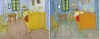 Left: The Van Gogh Museum's 'The Bedroom,' 1888. Right: The Art Institute of Chicago's 'The Bedroom,' 1889.