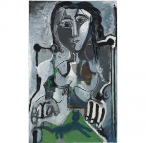 Pablo Picasso, Femme au chat assise dans un fauteuil, 1964, $18,002,500, Christie&#039;s New York, May 4, 2010