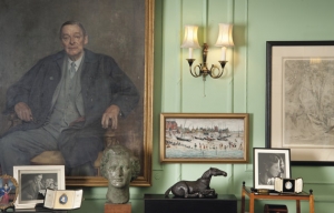 Interior of T.S. Eliot and his wife Valerie&#039;s apartment in London.