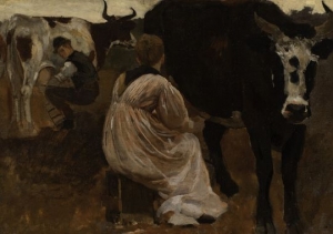 Winslow Homer&#039;s &#039;Milking,&#039; 1875.