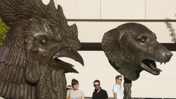 Part of the Ai Weiwei installation &quot;Circle of Animals/Zodiac Heads&quot; on display at the Los Angeles County Museum of Art in August 2011. 