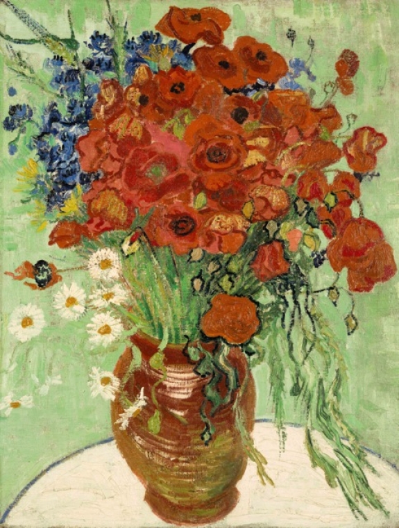 Vincent van Gogh&#039;s &#039;Still life, Vase with Daisies and Poppies,&#039; 1890.