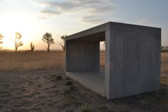 One of Donald Judd’s concrete pieces in Marfa, Texas. 