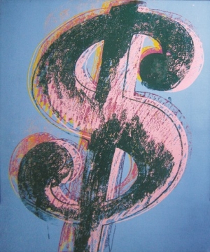 &quot;Dollar Sign&quot; by Andy Warhol, one of 14 works being offered for sale by Ireland&#039;s National Asset Management Agency (NAMA) at Christie&#039;s International in November. The Warhol will be sold in New York on Nov. 9.