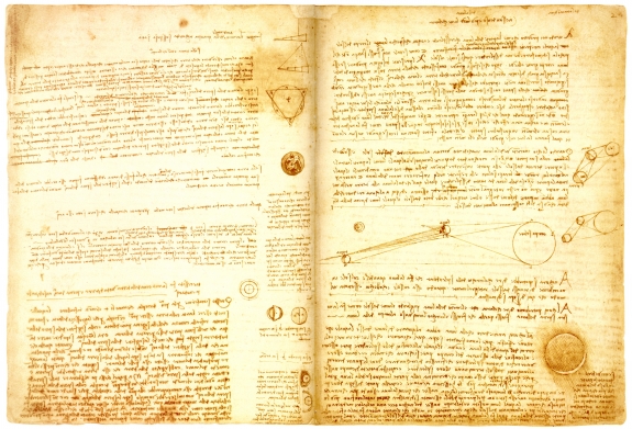 A page of Leonardo da Vinci&#039;s &#039;Codex Leicester.&#039;