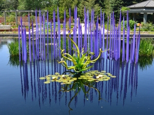 Dale Chihuly&#039;s &#039;Monet Pool Fiori&#039; at the Denver Botanic Gardens. 