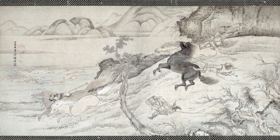 Soga Shohaku&#039;s &#039;Pasturing Horses,&#039; circa 1763-64.