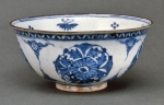 Artist not known,  Bowl with Floral Medallions, Iran;  Safavid period,  1600s. Stoneware,  underglaze blue.  Denver Art Museum;  Gift of BJ Averitt.