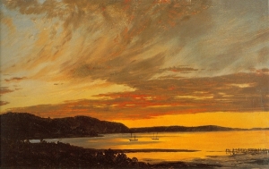 Frederic Edwin Church&#039;s &#039;Sunset, Bar Habor&#039; (detail) will be part of the upcoming exhibition at Olana.