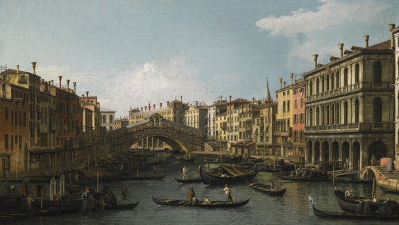 Canaletto&#039;s &#039;The Grand Canal and the Rialto Bridge, Venice.&#039;