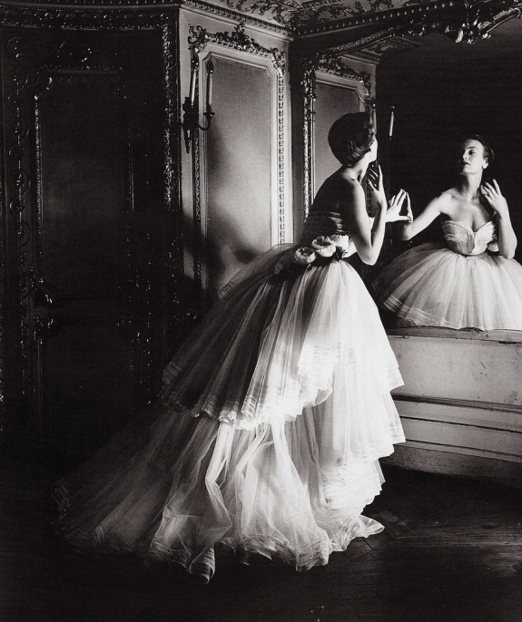 A Christian Dior gown photographed by Louise Dahl-Wolfe.