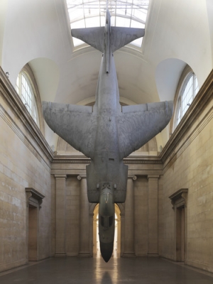 An installation &quot;Harrier and Jaguar&quot; by artist Fiona Banner. The work is on show at Tate Britain through January.