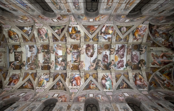 The Sistine Chapel with new LED lighting.