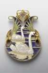 Swans and Lotus pendant, 1898-1900.