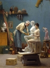 Jean-Leon Gerome's 'Working in Marble,' 1890. Collection of the Dahesh Museum of Art.