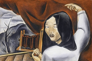 Yasuo Kuniyoshi (1889–1953), &quot;Self-Portrait as a Photographer,&quot; 1924. Oil on canvas, 20½ x 30¼ inches.