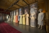 A selection of dresses from Fashioning a Reign in the State Dining Room, Windsor Castle. 