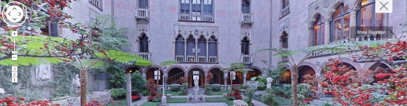 The Isabella Stewart Gardner Museum&#039;s courtyard.