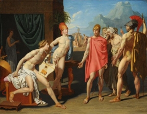 Jean-Auguste-Dominique Ingres&#039; &#039;Achilles Receiving the Ambassadors of Agamemnon,&#039;1801.