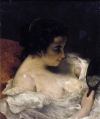 Gustave Courbet's 'Woman with Mirror,' circa 1860.